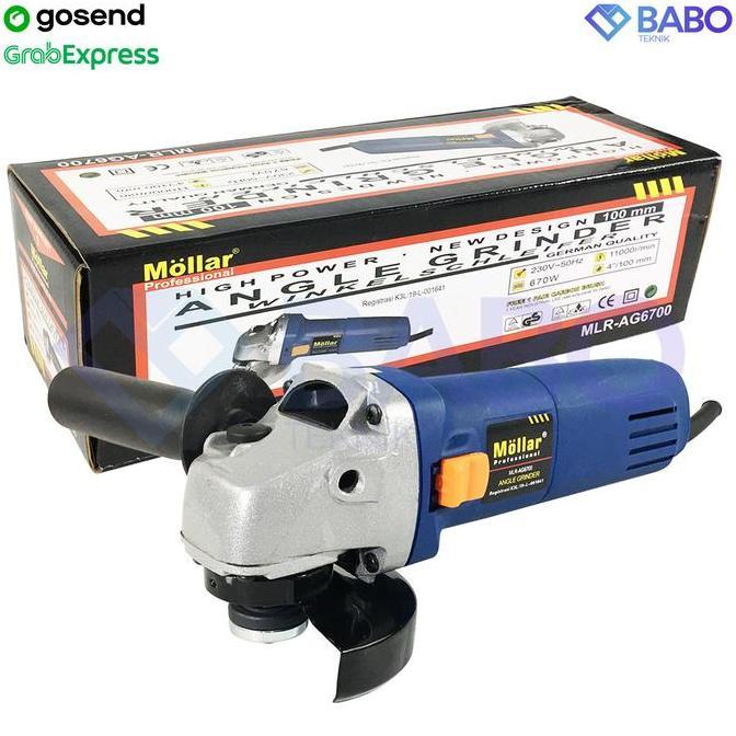 MESIN GERINDA TANGAN MOLLAR MLR-AG6700 ANGLE GRINDER MOLLAR 4"
