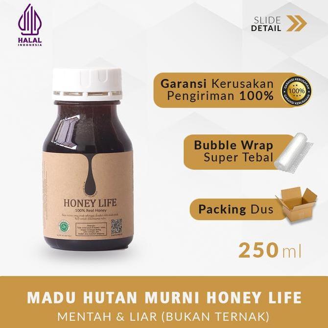 Honey Life Madu Asli Hutan Mentah & Liar 250ml - Suku Baduy, Madu Murni, Herbal, Kurma, Manis, Syrup