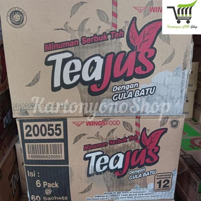 Minuman TeaJus Tea Jus Gula Batu sachet Per Dus isi 360 sachet
