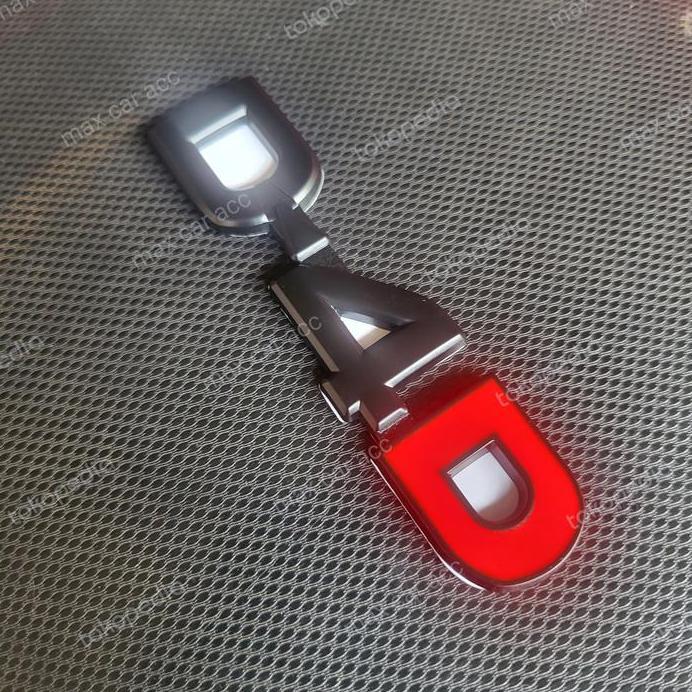 Emblem Logo D-4D Metal Hitam Merah Car Bahan Kuat Lem Bolak Balik Instalasi Mudah