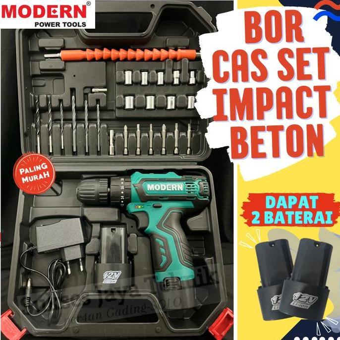 Mesin bor cas tembok beton impact M15 set m 15 set komplit impek