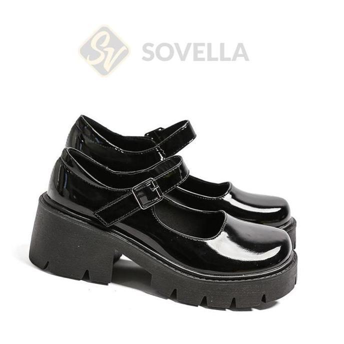 Termurah  Sovella Thalia Sepatu Boots Fashion Pantofel Wanita Hitam Polos
