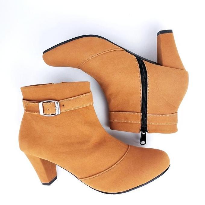 Berkualitas Bee Prince Sepatu Boot Korea Bot Heel Wanita Original Terbaru Loafers Cewek Boots Shoes