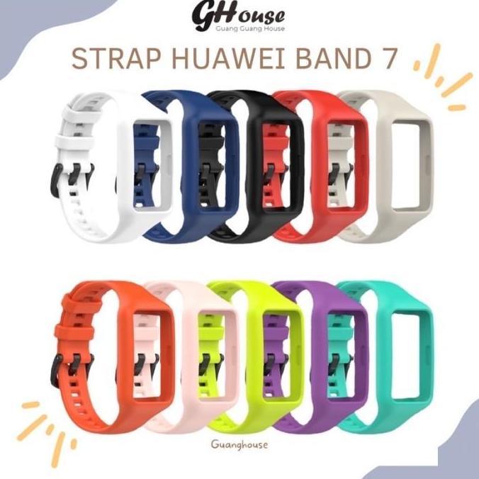 Strap Huawei Band 7 6 Bumper Case Silikon Tali Huawei Band 7 dan 6