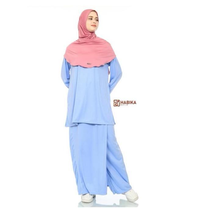 Setelan olahraga wanita rok kulot + kaos tunik olahraga Active Dry Valerie