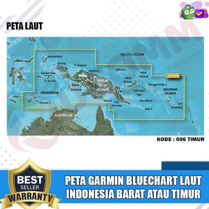 NEW Peta Garmin Laut Indonesia Bagian Barat Timur Bluechart 009 006 Laut Indonesia