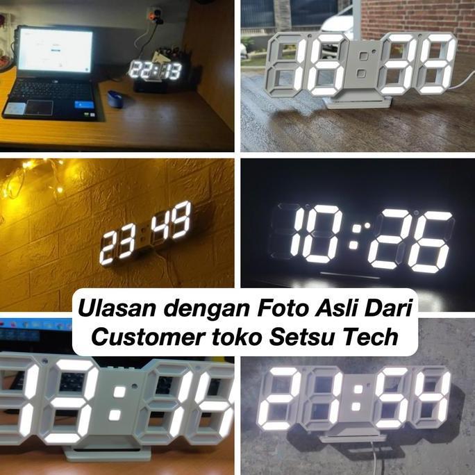Jam Meja LED Digital 3D Clock Jam Dinding Tembok