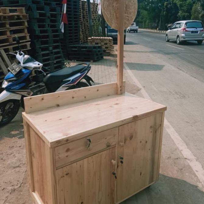 Terlaris Booth Minuman/Booth Jualan/Booth Kayu Jati Belanda