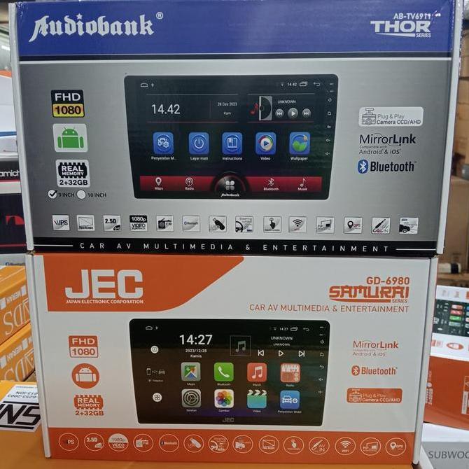 Head Unit Android Audio Bank  Ram2Gbrom32Gb 9Inch High Quality