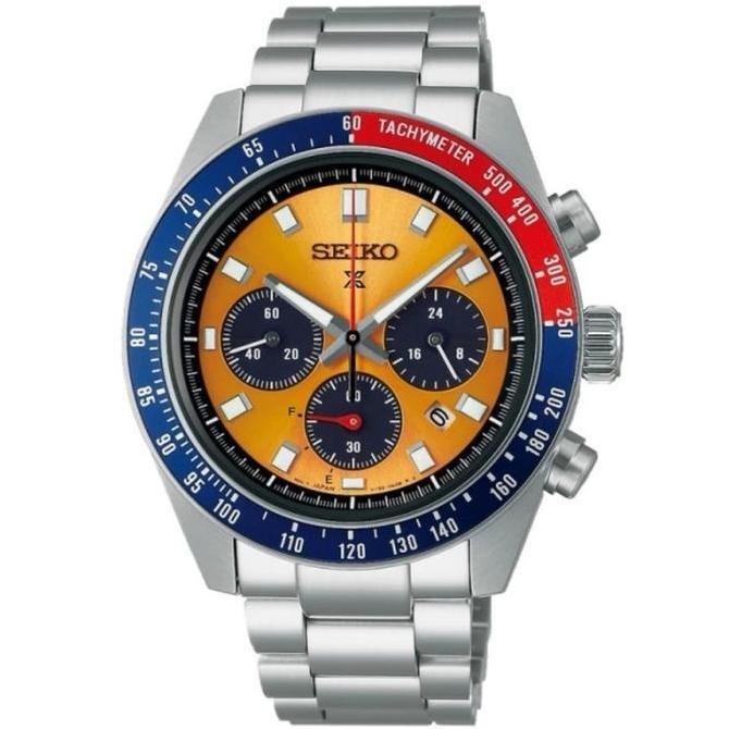 Jam Tangan Seiko Prospex SSC947P1 "POGUE" Solar SpeedTimer Chronograph Orange Dial Water Resists 10 