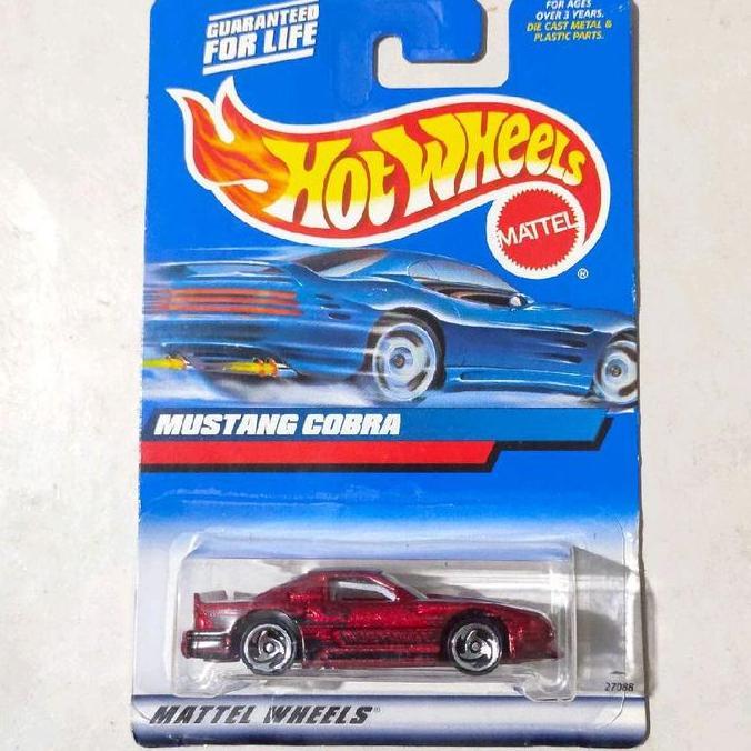Hotwheels Hot Wheels Mustang Cobra merah metalik 2000 blue card rare