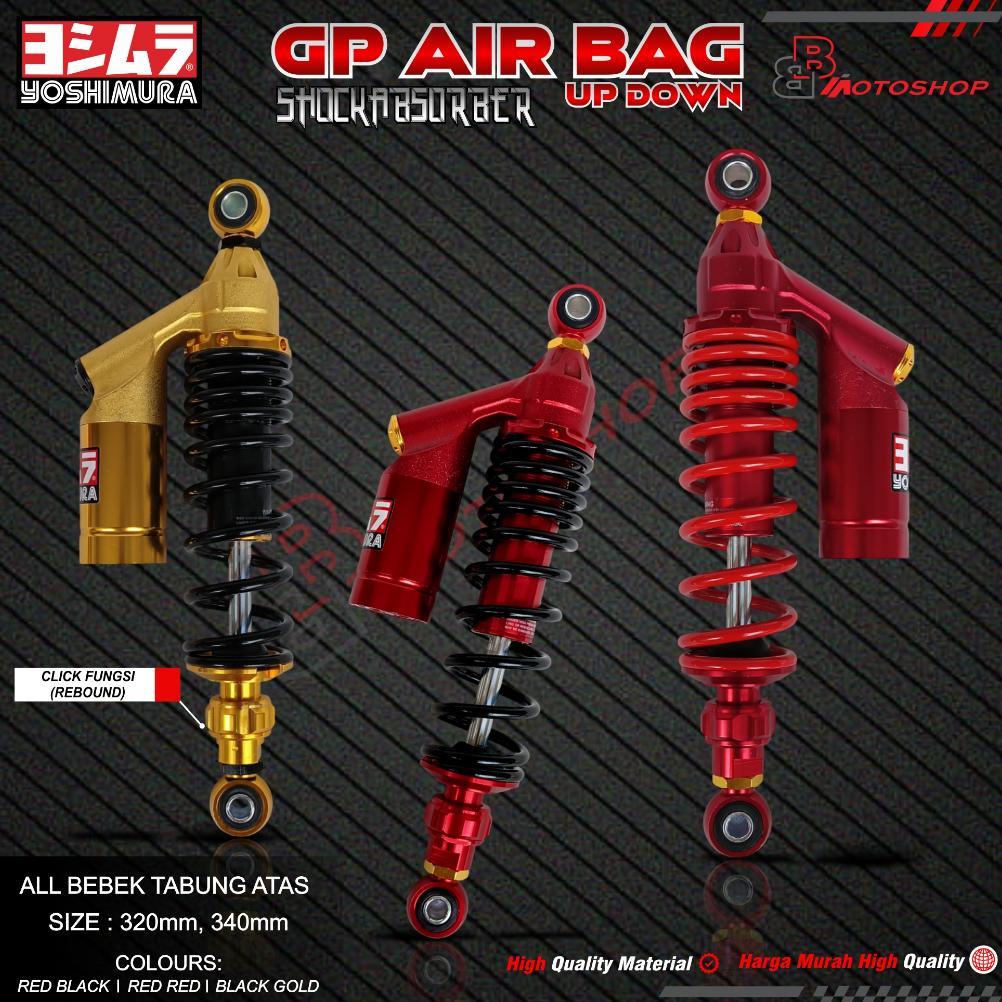 Shock Breaker Tabung Atas Click Fungsi GP Air Bag Uk 320mm 340mm semua motor Bebek