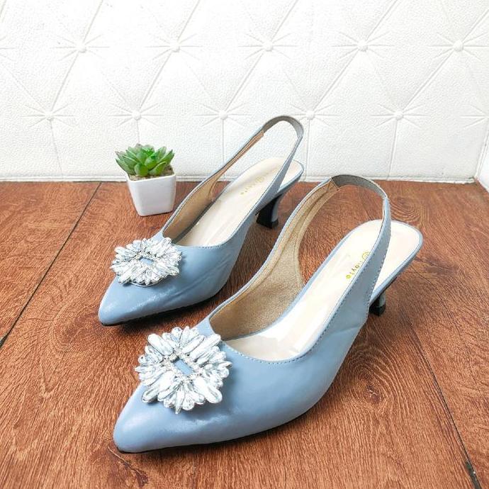 Termurah  Hills Cinderella Terbaru Hak Setengah (3-5 Cm)Fh 227 Shoes Heels Karet