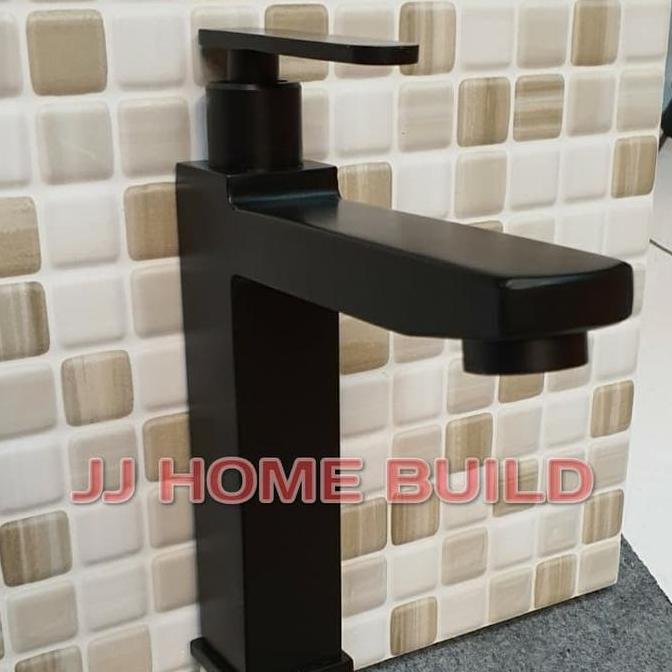 Kran Wastafel Kotak Hitam Minimalis
