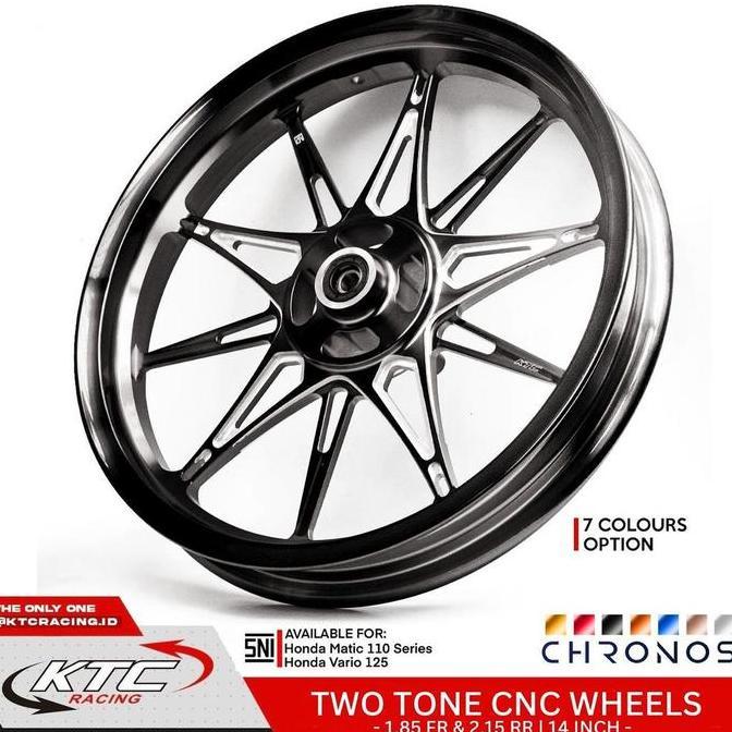 VELG KTC RACING CHRONOS RING 14 BEAT VARIO SCOOPY VARIO 125 150 TWO TONE COLOR KTC