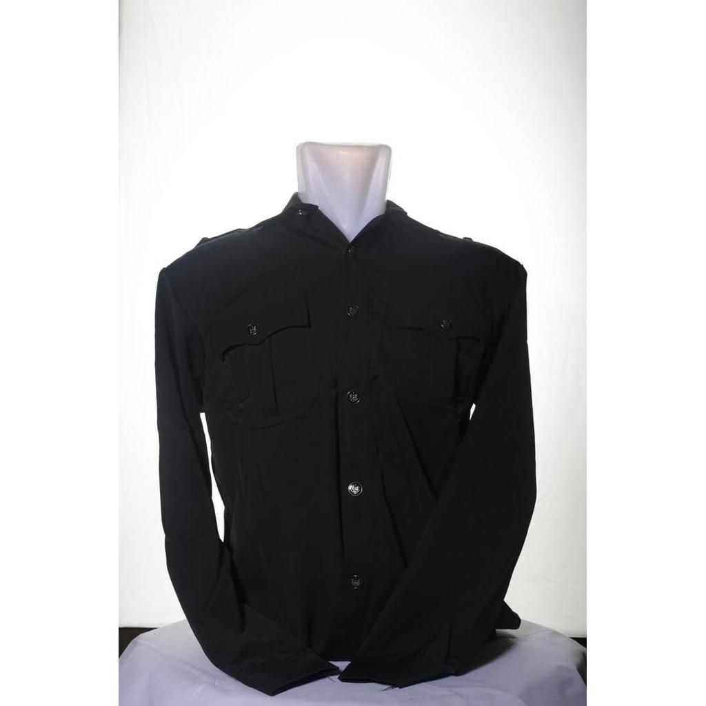 Seragam PDL Safari Lengan Panjang Hitam|Seragam Safari Satpam Security