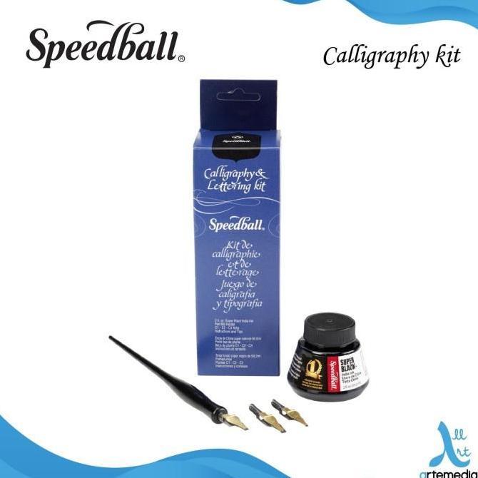TERMURAH - Speedball Calligraphy Lettering Kit Set Pulpen Kaligrafi dan Tinta