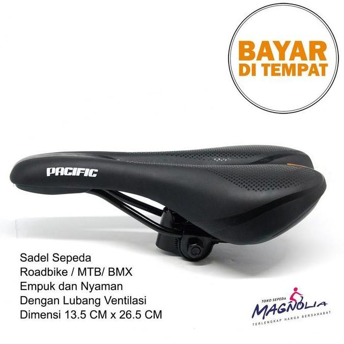 Promo Jok Sadel Sepeda Pacific Balap Roadbike Empuk dengan Lubang Ventilasi Diskon