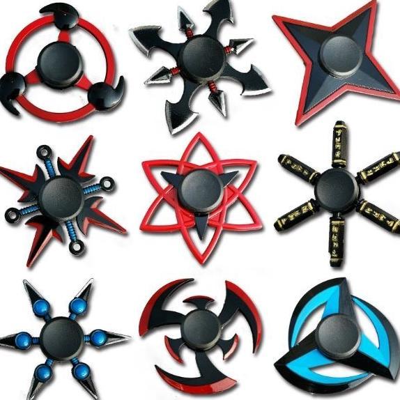 LARISS 168 Mainan Fidget Spinner Stainless Naruto / Mainan Penghilang Stress / Deformable Naruto Spi