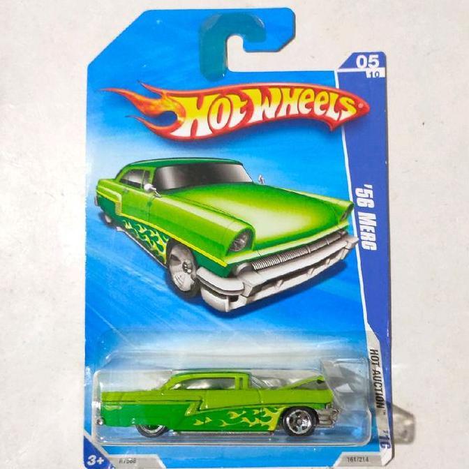 Hotwheels Hot Wheels 56 Merc hijau 2010 Hot Auction open kap mesin