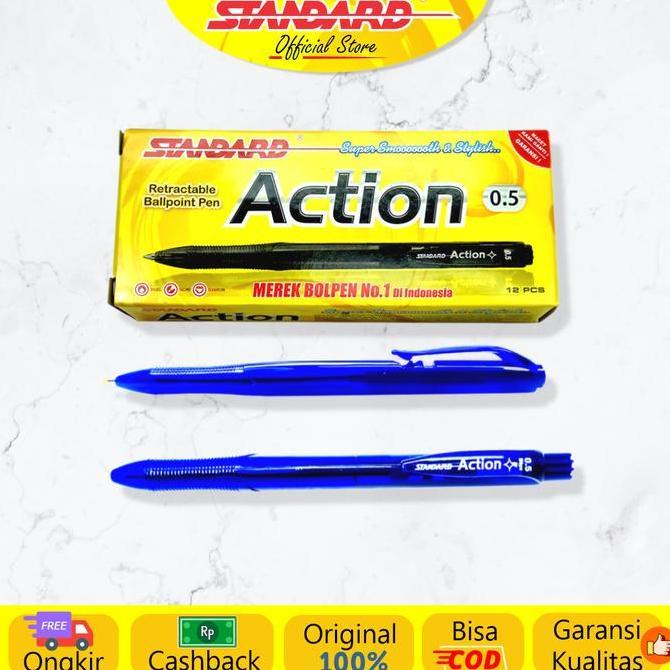 ap.carihouse - pulpen standard action 0.5 alat tulis ballpoint pena
