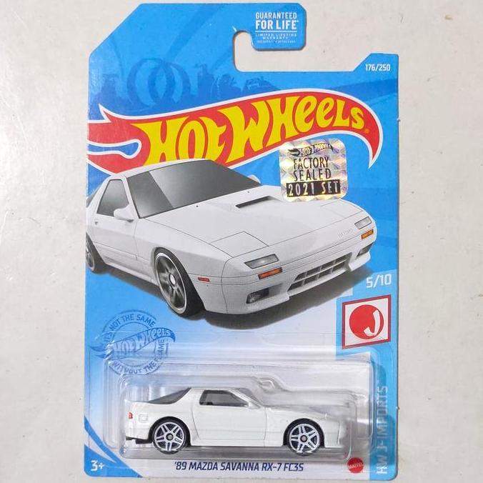 Hotwheels Hot Wheels 89 Mazda Savanna RX 7 RX7 FC35 putih Factory Sealed 2021 HW J Import rare