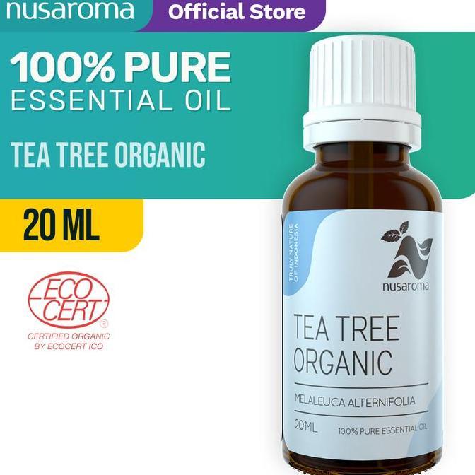 NEW Nusaroma Tea Tree Organic Essential Oil 20 ML - Minyak Aromaterapi Untuk Perawatan Kulit Kepala 