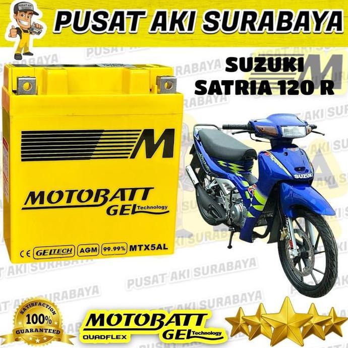 Promo ASLI MOTOBATT MTX5AL AKI KERING MOTOR SATRIA 120 MEGAPRO PRIMUS VEGA R Diskon