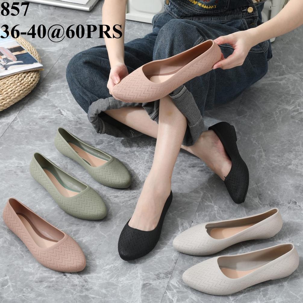 NEW ARRIVAL SEPATU WANITA TERBARU/SEPATU BALET KARET JELLY HYS 857/SEPATU FLAT SHOES KEKINIAN