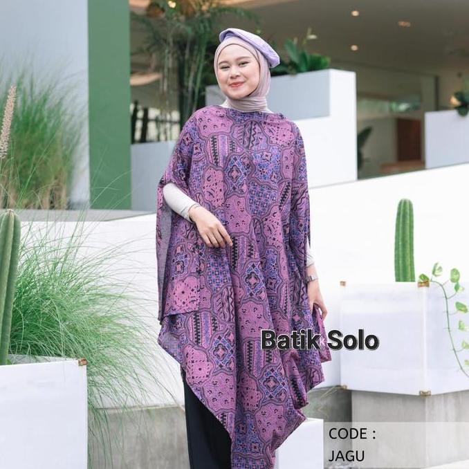 Sarimbit Kaftan DEWA LILAC / Couple dress batik kaftan Asimetris / baju couple kondangan