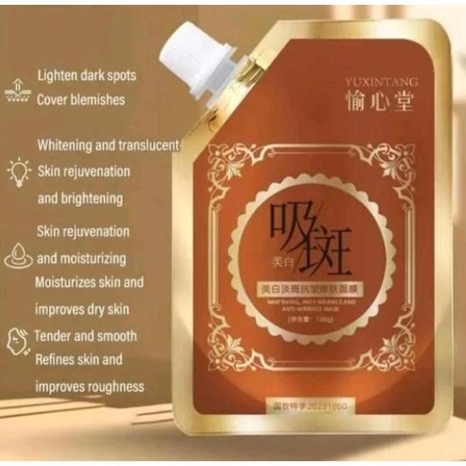 Bytxi- Masker Wajah Menghilangkan Bintik-Bintik Topeng Koyak Anti Penuaan & Anti Kedut Kolagen 100% 