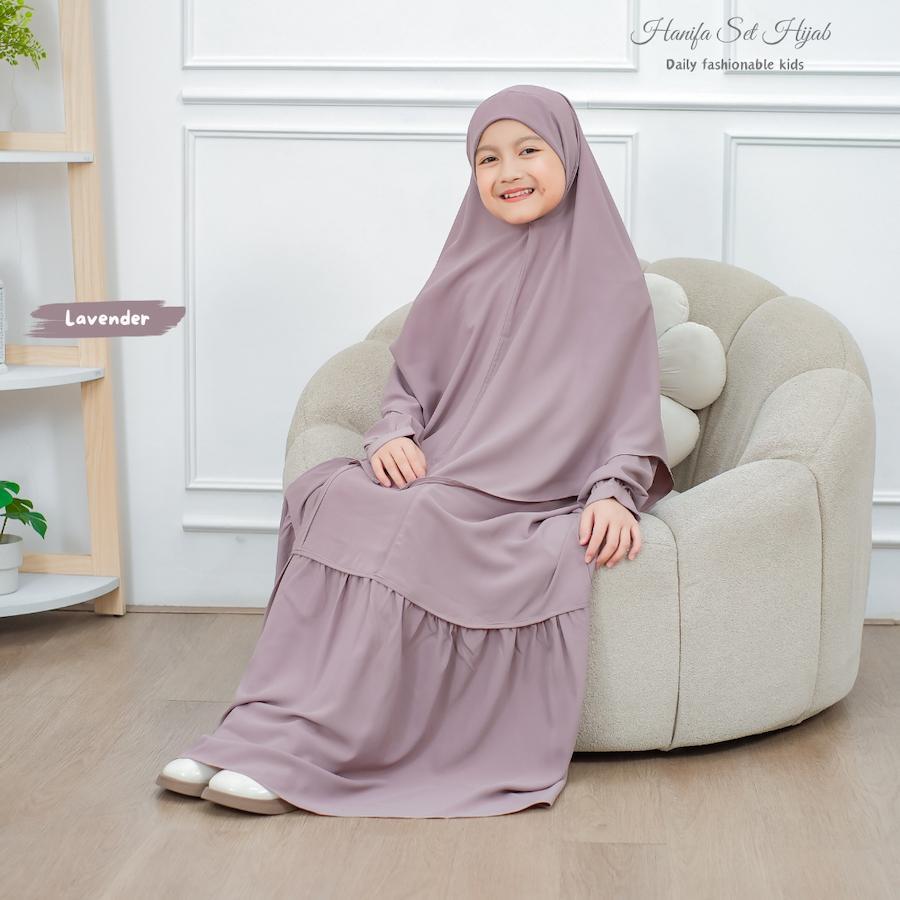 Hayya - Hanifa Gamis Set Hijab Pakaian Anak Perempuan
