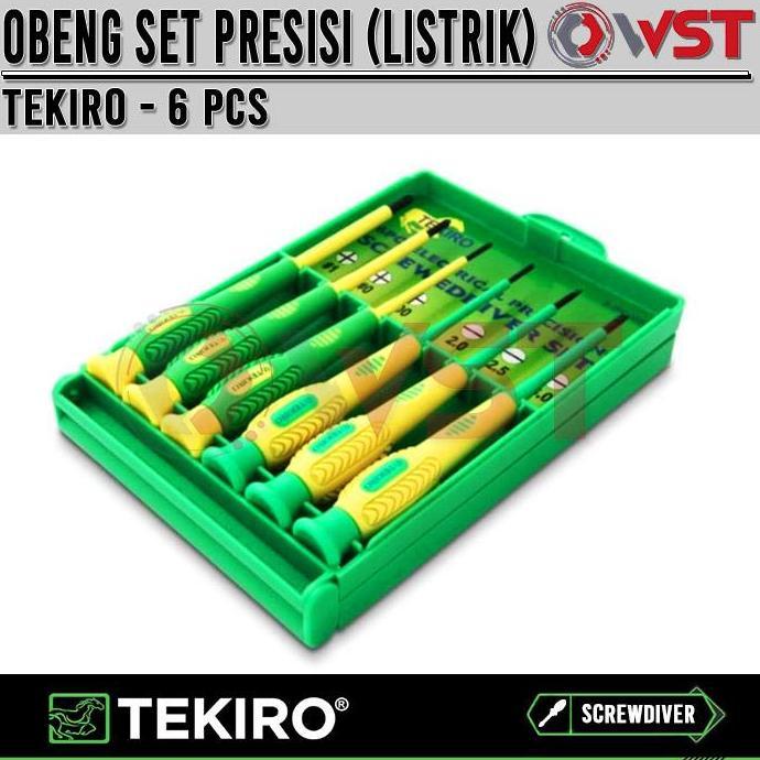 Promo Tekiro Obeng Set Listrik Presisi 6pc / Obeng Handphone / Jam Diskon