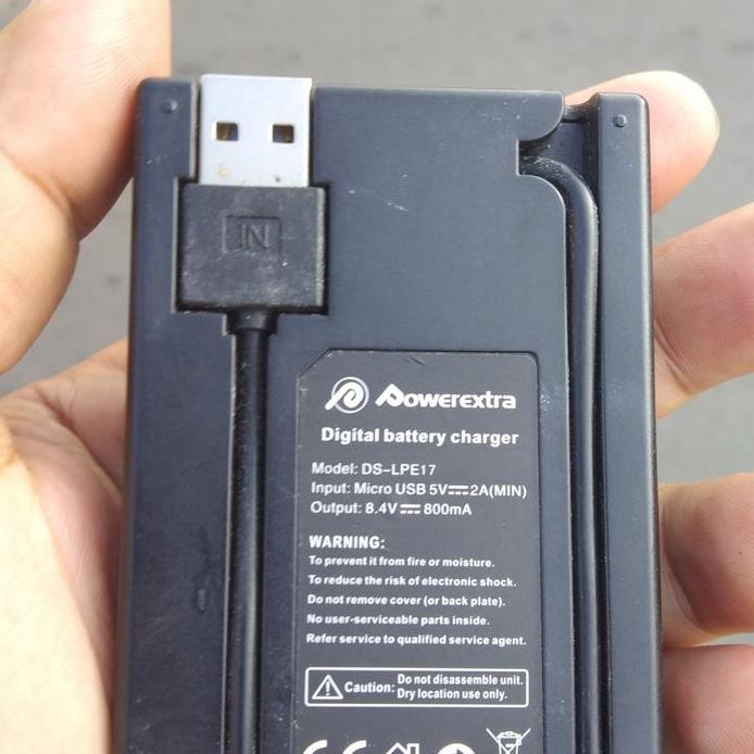 Powerextra Charger Adaptor Kamera Canon Baterai Lp 17 Canon Eos Rp, Rebel T7I, T6I, T6S, Sl3, Sl2, 7