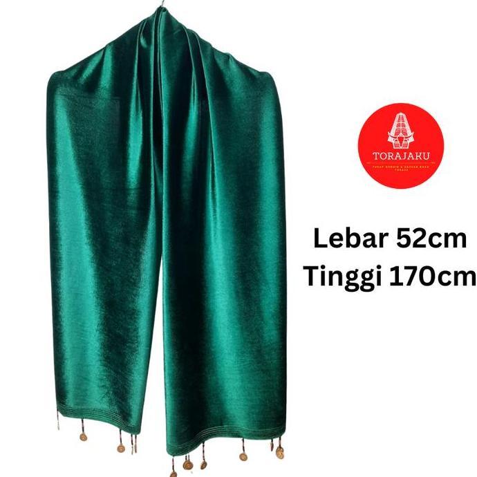 Selendang Beludru Toraja Selendang Toraja Koin Halus 170cm x 52cm - Aksesoris, Elegan scarf