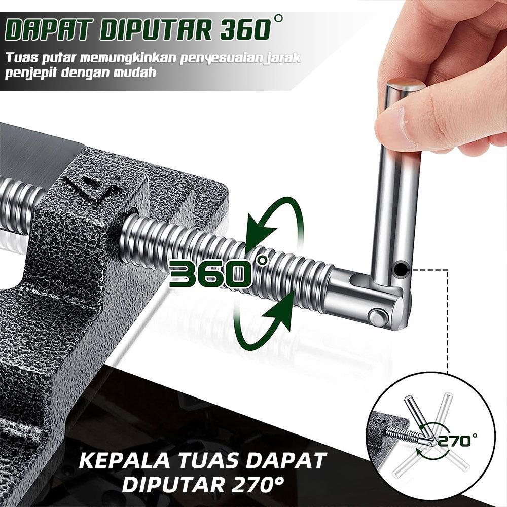 Ragum Bor Duduk Besi  Pliers Berujung Rata Gaya Amerika 3 Inch 4 Inch 5 Inch 6 Inch Tang Meja Serbag