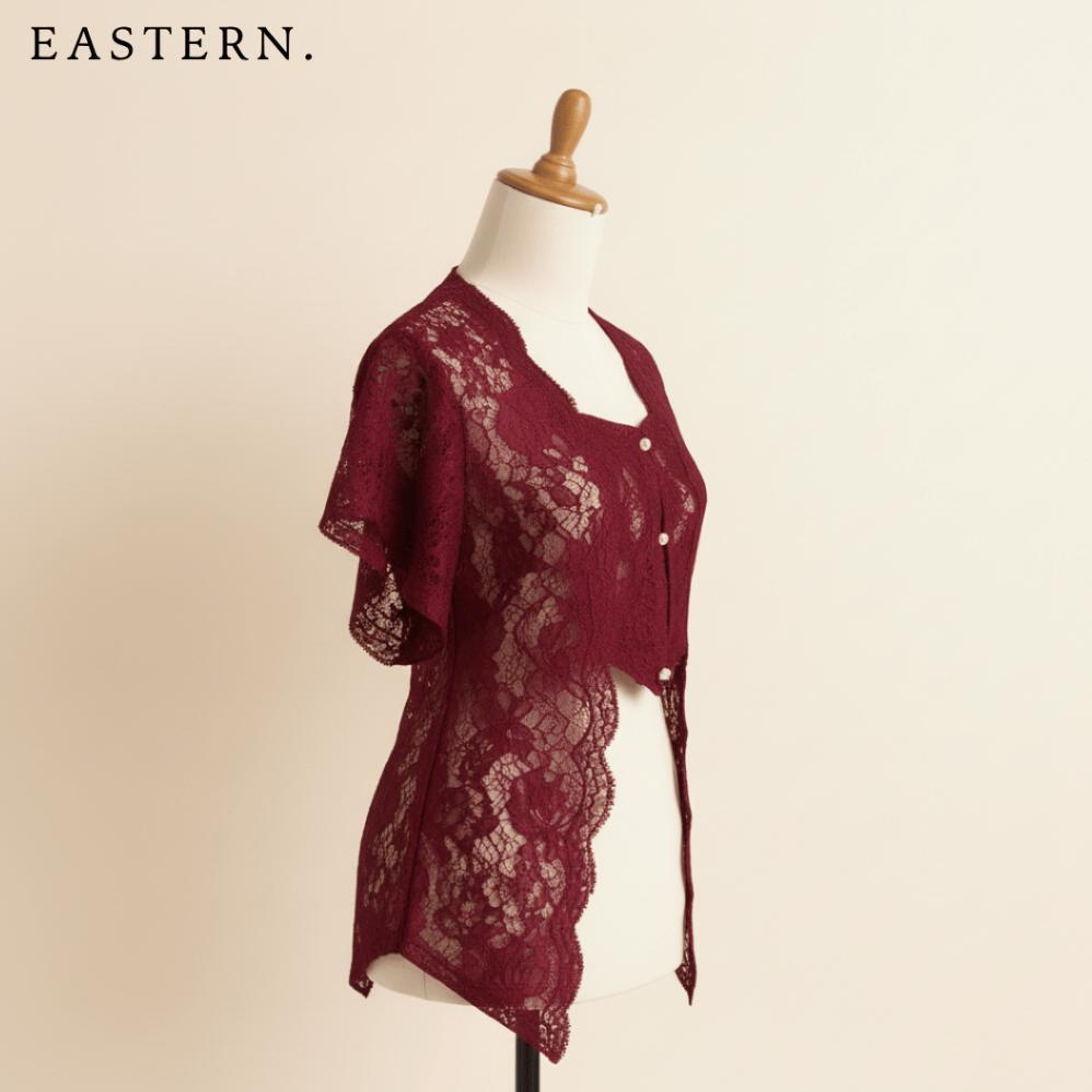 RECOMMENDED OUTER KEBAYA HAGIA BRUKAT KUTUBARU MODERN | ATASAN + ROK LILIT WISUDA SETELAN KONDANGAN 