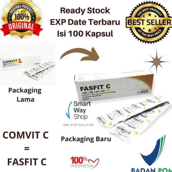 Vitbreak- Comvit C 500 + B Complex 1 Box Isi 100 Kapsul Untuk Imunitas Termurah