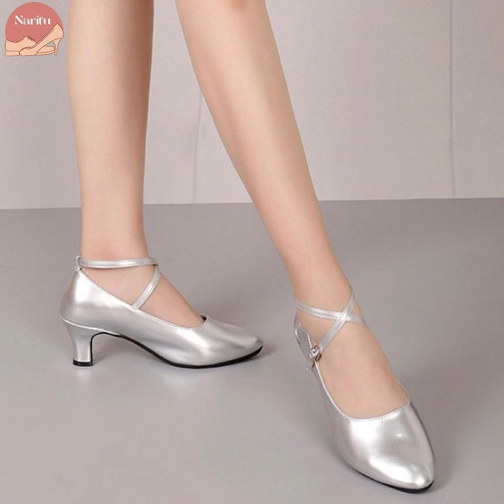 cuci gudang naritu women - luna dance heels / latin dance / line dance shoes