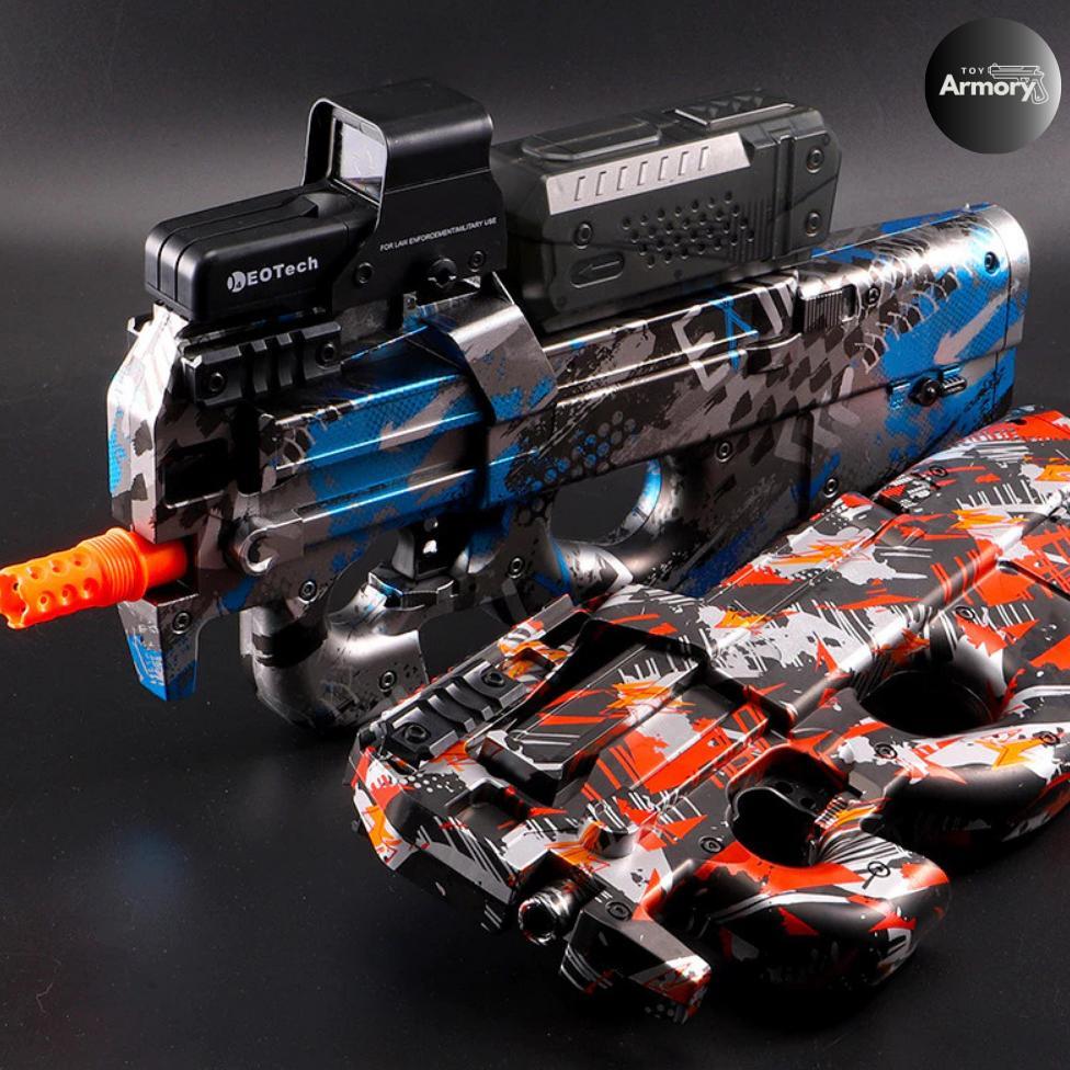 [BQD] Toy Armory Mainan Anak Elektrik Rechargeable P90 LED Scrope