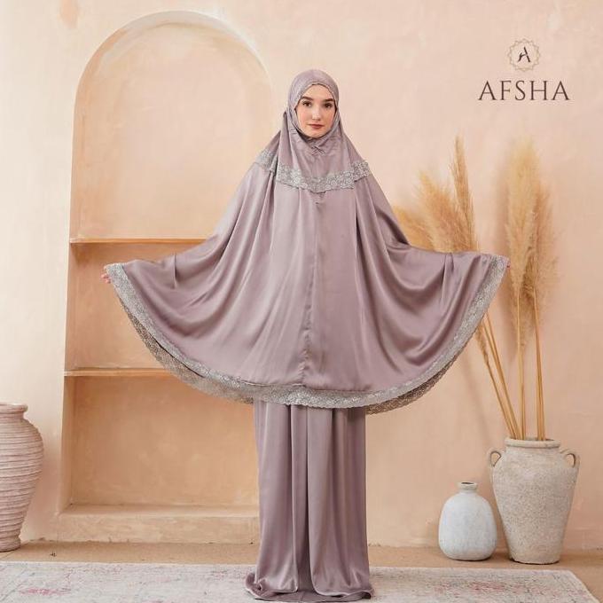 Relig- Afsha - Mukena Dewasa Shanum 2In1 Series (Free Sajadah, Pouch & Box Hampers)
