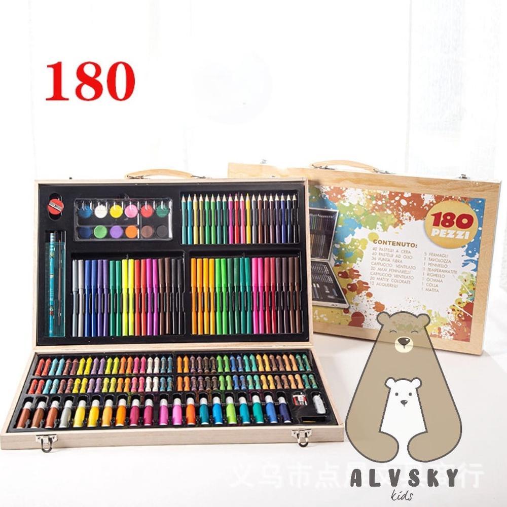 [DAS] ART FULL SET 180 PCS / KRAYON MENGGAMBAR MEWARNAI ANAK PENSIL WARNA PERLENGKAPAN