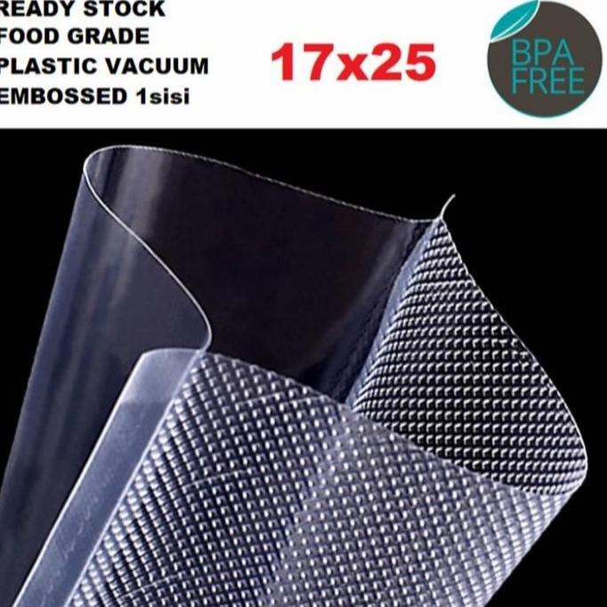 Plastik Vacuum Vacum Bag Emboss 17x25 Plastik Vakum Emboss Food Grade