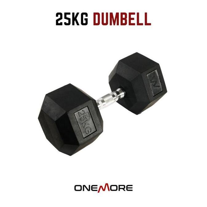 ONE MORE Dumbell Hexagonal 25kg Barbel