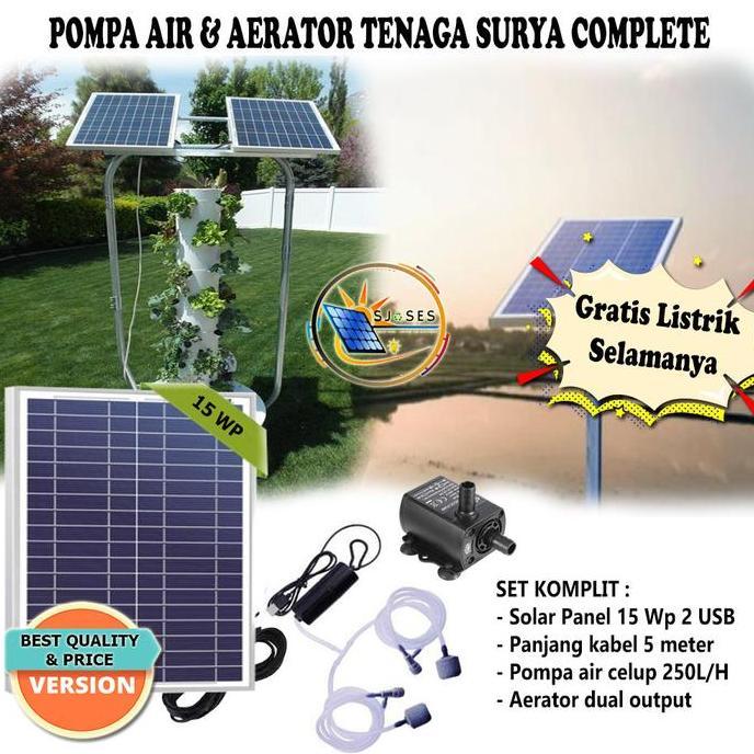 Pompa Air Tenaga Surya Aerator Tenaga Surya Pompa Air Aerator Tenaga Surya PATS15MCO Complete Solar 