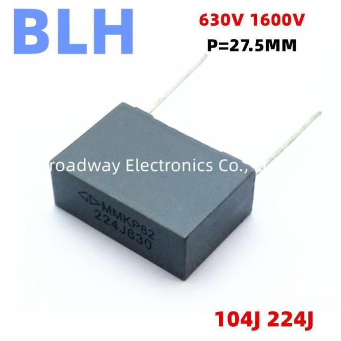 10PCS 27.5MM Correction capacitor Polypropylene Safety Plastic Film P27.5 630V 1600V 104J 100NF 224J