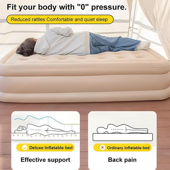 Vareskha_Id - Kasur Angin Camping Kasur Angin Pompa Otomatis Kasur Pompa Lipat Kasur Tiup Queen Kasu