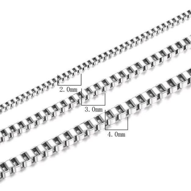 DN17 >> Kalung titanium model italy 2 mm Elegan Silver Gold (K. italy Kaca)