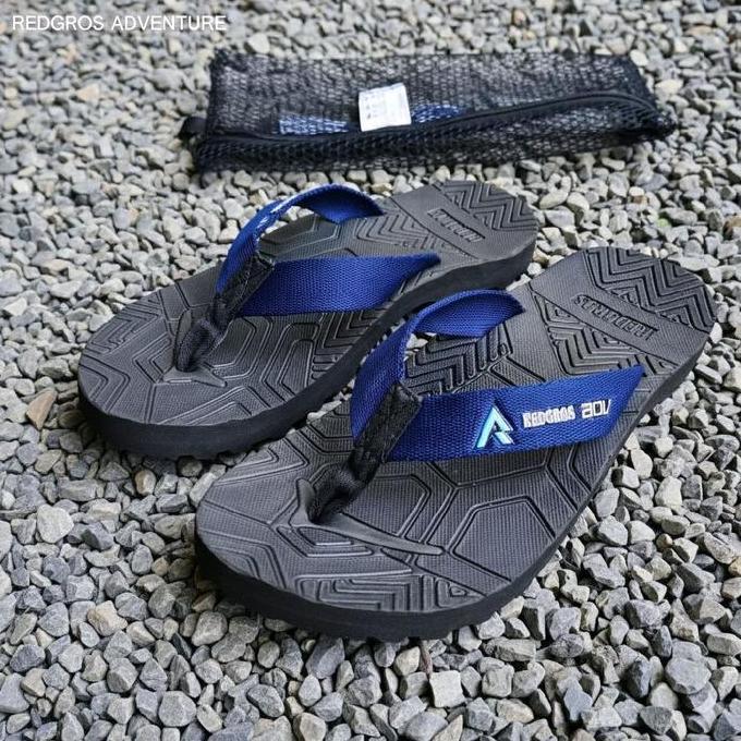 DF4 - REDGROS Sandal Gunung Original Pria Jepit Sendal Pantai Webbing Polyester 25mm Insole Eva Embo
