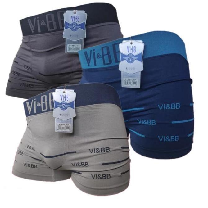 DV177 >> 3 PCS CELANA PRIA/CELANA PRIA MODEL VI& BB Segi 4 Warna Rand dalam om Bahan Katun Spandex N